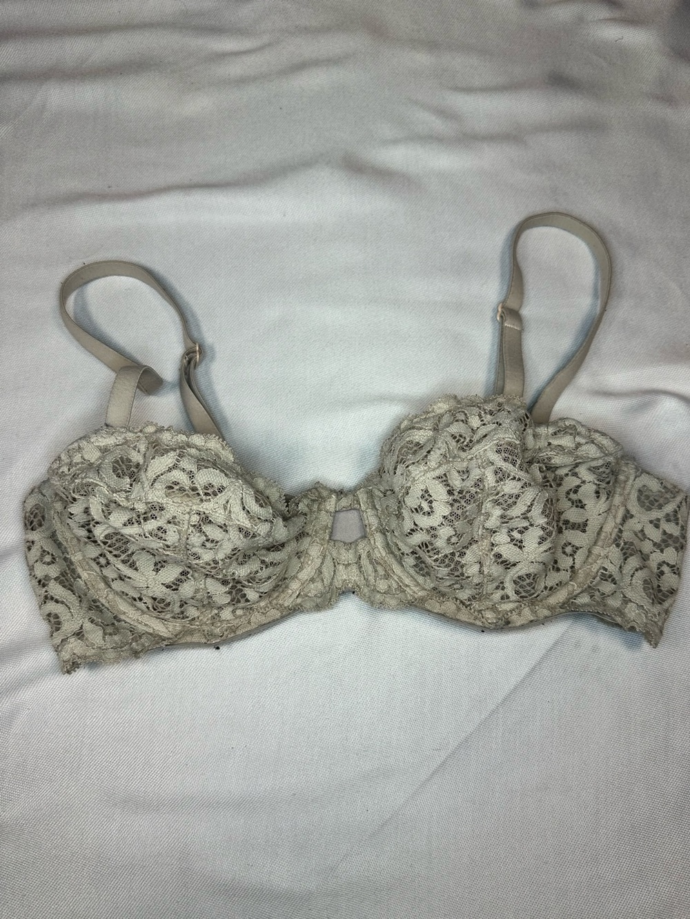 Victoria's Secret Lace Balconette Bra - Cream
